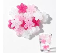 Cubetti di Ghiaccio Riutilizzabili, Cubetti di ghiaccio a forma di Sakura 28 pezzi, Per Bevande, Feste, Portamerenda, Gita, Mare,Piscina
