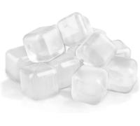 Cubetti di ghiaccio riutilizzabili in plastica - Confezione da 20 colori assortiti | Senza BPA, non diluisce le bevande | Ecologici e riutilizzabili per Whisky, cocktail, bibite e altro (trasparente)