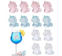 Cubetti di Ghiaccio Riutilizzabili Plastica, XiXiRan Ghiaccio Stampo Cubetti, Stampo per Cubetti di Ghiaccio a Forma di Unicorno, Cubetti Ghiaccio Cocktail Colorati (12 pezzi)