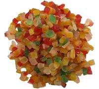 Cubetti di macedonia candita 300 grammi Ideale per Pasticeria e dolci Cassate Ottima Qualità Ogni pezzo mantiene il suo sapore autentico e una consistenza morbida e piacevole.