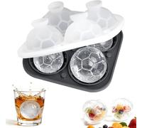 Cubetti Ghiaccio Silicone, Calcio Stampo Ghiaccio Grande & Ice Ball Maker, Grande Stampi per Cubetti Ghiaccio Silicone Giochi Calcio per Cocktail Whisky per Cocktail Whisky Vino Frutta Gelati