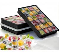 Cubetti Ghiaccio Silicone In Stampi Per Ghiaccio,Contenitore Per Cubetti Di Ghiaccio, Set Di 3 In Silicone, Può Realizzare 72 Cubetti Di Ghiaccio Quadrati. È L'Ideale Per Whisky E Cocktail.