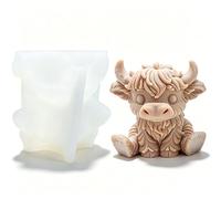 Cubetti Ghiaccio Silicone Stampo, Muffa Del Silicone Amorevole Mucca delle Highlands, Muffa Della Colata Di Forma Mucca delle Highlands 3D, Della Caramella Della Candela Profumata Del Dolce Di Diy