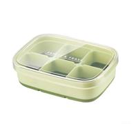 Cubetto di ghiaccio impilabile Per vassoi stampi in PP, PS e TPR con coperchi a prova di perdite, progettato per un'efficiente produzione di ghiaccio e ottimizzazione dello spazio congelatore (verde