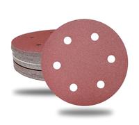 CUBEWAY Dischi abrasivi da 215 mm, confezione da 30 pezzi, 6 fori, gancio e anello, assortimento di grana multipla (P80 P100 P120 P150 P180 P240), per levigatrice a secco a collo lungo e levigatrici a