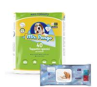 Cubex Professional - Kit 320 Tappetini Igienici per Cani 60x60 + 240 Salviette Igienizzanti alla Clorexidina in OMAGGIO - Super Assorbenti, Stop ai Cattivi Odori per Cani, Gatti e Animali Domestici