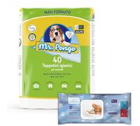Cubex Professional - Kit 40 Tappetini Igienici per Cani 60x90 + 80 Salviette Igienizzanti alla Clorexidina in OMAGGIO - Super Assorbenti, Stop ai Cattivi Odori per Cani, Gatti e Animali Domestici
