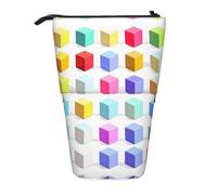 Cubi colorati espandibili per matite, tessuto Oxford multi-design, altezza regolabile, borsa cosmetica multiuso