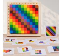 Cubi colorati per abilità motorie complesse, giocattolo impilabile per