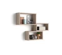 Cubi da parete Rettangolari, Set da 3, Giuditta, Quercia