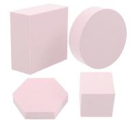 Cubi da Posa Geometrici Rosa in Schiuma 4 Pezzi per Foto