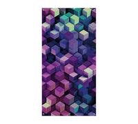 Cubi di colore astratto viola Banner per porta di benvenuto primavera estate copertura per porta sfondo appeso bandiera portico segno per porta d'ingresso decorazioni stagionali per feste per interni
