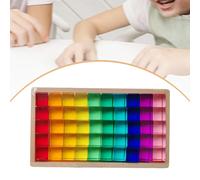 Cubi di costruzione arcobaleno, impilabili per la percezione del colore,