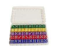 Cubi di cristallo trasparenti da 16 mm, con punti arrotondati, per giochi educativi, accessori matematici educativi, bordi in vetro incolore, per lezioni, conteggio, modellismo, 50 pezzi (taglia unica