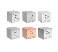 Cubi di Densità Cubi Metallici Set 0.39in/10mm per Collezione Elementi Chimici Educazione Scientifica Esperimento Applicazione-6pcs
