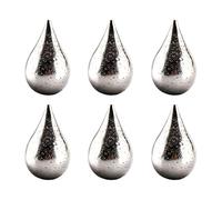 Cubi di Ghiaccio in Acciaio,6 Pezzi Forma A Goccia D'Acqua Ricongelabile - Pietre Refrigeranti Whiskey Stones,Per Bibite Cocktail Regalo Padre Casa Nuova Bar