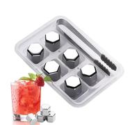 Cubi di ghiaccio in metallo riutilizzabili in acciaio inossidabile che | Rocce refrigeranti per vodka, non diluenti, per vino, vodka, liquori, acqua, whisky, cocktail, succo, soda, caffè, tè