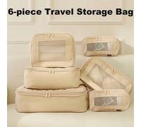 Cubi di imballaggio a compressione, 6 set, grandi organizer da viaggio per bagaglio a mano, borse portaoggetti per zaino in spalla, valigia Risparmia spazio nel tuo bagaglio: ogni cubo di compressione