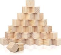 Cubi di legno, 100 pezzi di piccoli cubi di legno vuoti, 2 x 2 x 2 cm, materiale per il fai da te, pezzi di gioco in legno e cubi per il fai da te, timbri fai da te, puzzle e blocchi di legno numerici