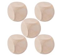 Cubi di legno vuoti - cubi di legno non verniciati, da gioco fai da te, blocco di gioco educativo, di legno per arte e artigianato, superficie liscia, Blnk Woodn Dicee per la