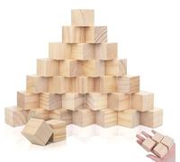 Cubi di legno vuoti, piccoli cubi quadrati, blocchi di legno non trattati, pedine e dadi, per apprendimento, artigianato, puzzle fai da te, timbri, numeri,12 pezzi(5 x 5 x 5 cm)