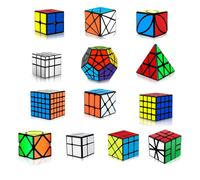 Cubi di velocit [Confezione da 13] Set di cubi di velocit - Megaminx Mirror Pyramid Fluctuation Angle Wheel Square King Puzzle Cube Collection