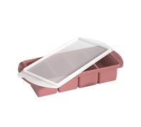 Cubi di zuppa vassoio congelatore - coperchio da bevande, stampo in silicone a 4 compartimenti | Souple per la conservazione del ghiaccio a perdita, succhi di frutta, contenitori da cucina riutilizzab