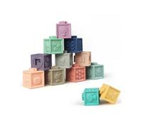 Baby to Love Cubi educativi – Sensoriali, morbidi impilabili Montessori 0-12 mesi