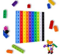 Cubi Giochi Didattici di Matematica per Bambini Block conCon scheda attività，Learning Resources Cubi da incastrare (set da 100) Set di Attività perRegali per ragazze e ragazzi dai 3 agli 8 anni