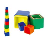 Cubi impilabili in plastica, 9 pz