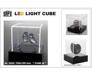 Cubi Luce Swarovski Vetro Figure Vetrine Cubi M LED 100x100mm SAFE 5243