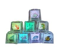 Cubi luminosi, cubetti luminosi per la vasca da bagno, cubetti luminosi per il bagno multicolore, cubetti di ghiaccio a LED, cubetti luminosi per l'acqua del bagno con motivo marino per compleanni, va