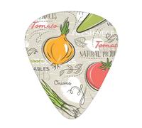 Cubi per chitarra vegetale, frutta, 12 pezzi, 3 spessori contengono 0,46 mm, 0,71 mm, 0,96 mm, con scatola portaoggetti