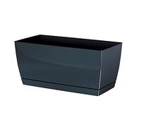 CUBI PLASTICA Giardiniere Case P in colore Grafite 24 (Long) x 12 (larghezza) x 11 (altezza) cm