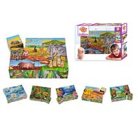 Cubi puzzle in legno EICHHORN, 12 cubi, 6 motivi
