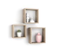 Cubi Quadrati Giuditta, Set da 3, Quercia
