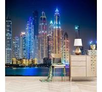 Cubi Semplici Città Architettura Fiume 3D Carta Da Parati Facile Installare Mobili Sfondi Ufficio Divano Camera Letto Sfondo Decorazione Murale-300cm×210cm