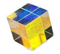 Cubi vetro X Rifrazioni ottiche multicolori della luce per la divisione dei raggi nella fotografia e decorazioni luminose colorate X