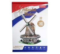 Cubic Fun 3D Puzzle Mulino a vento con illuminazione a LED - 65 pezzi