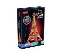 cubic fun-CubicFun 660534-Puzzle forma di torre Eiffel a LED, modello 3D illuminato, punto di riferimento di Parigi, 51 pezzi, per bambini a partire dagli 8 anni in su, 660534