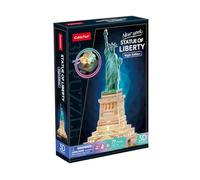 cubic fun-CubicFun 660536-Puzzle forma di statua della libertà, LED, modello 3D illuminato, simbolo di New York, 79 pezzi, modellismo per bambini a partire dagli 8 anni in su, 660536