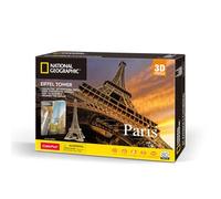cubic fun- CubicFun 660998 National Geographic-Puzzle, Torre Eiffel, Modello 3D, 80 Pezzi, per Bambini a Partire dagli 8 Anni