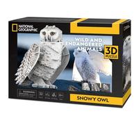 cubic fun- CubicFun 661079-Puzzle National Geographic, Nevi, Puzzle 3D a Forma di Gufo con 32 Pezzi, per Bambini a Partire dagli 8 Anni, 661079