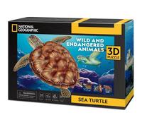 cubic fun- CubicFun 661080 National Geographic Marina, Puzzle 3D a Forma di Tartaruga con 31 Pezzi, per Bambini a Partire dagli 8 Anni