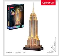 Cubic Fun Puzzle 3D Luce LED Punti di riferimento - Edifici famosi e serie Ci...