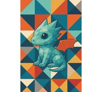 Cubic Puzzles Dragon || Lined Notebook, 6x9, 120 Pages: Journal for Creative Writing, School, To-do's, or Gifting