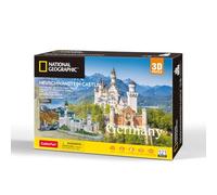 CubicFun 660990 National Geographic 3D Puzzle, Castello Neuschwanstein, set da 121 pezzi, modellino per bambini a partire dagli 8 anni