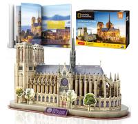 CubicFun National Geographic Puzzle 3D Notre Dame de Paris Kit modello edificio gotico 128 pezzi