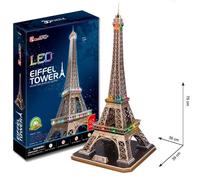 CUBICFUN puzzle 3D luminoso Torre Eiffel con illuminazione LED, 84 pezzi