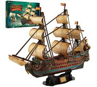 CubicFun Puzzle 3D Spagna Il modello di nave e barca San Felipe, Decorazione Artigianale Regalo per adulti e bambini, 248 pezzi